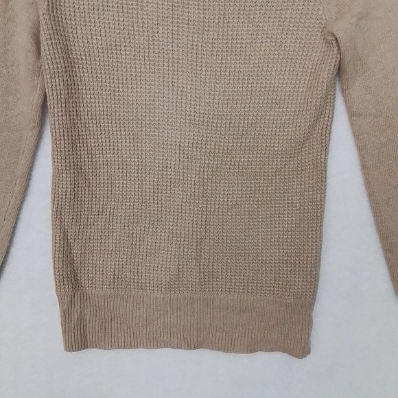 J.Crew Merino Wool Blend Waffle Knit Sweater‎ Size XS in Tan - Picture 8 of 10